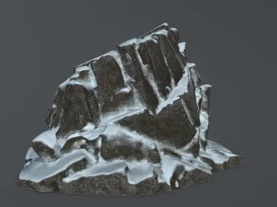 Snowy Mountain Low-poly 3D model buy