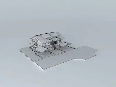Double Storey Semi-D 2300sqft 3D model