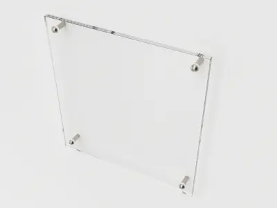 Nameplate logo signage mockup 03 3D model