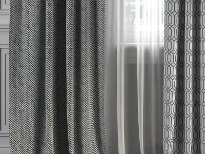 Curtain Set 282 3D model