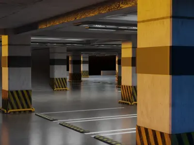 3D PARKING GARAGE MODEL 3D model