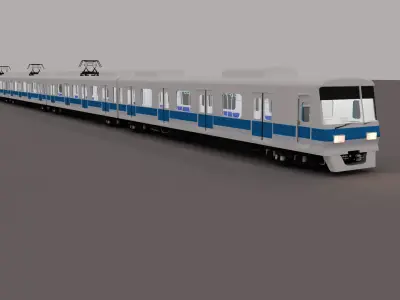 Modern Korean-style Subway Train 3D model