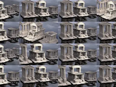 Greek Cities Collection 3D Model Pack