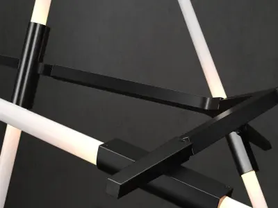 Chandelier Agnes 14 lights 4 colors 3D model