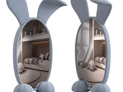 BUNNY FLOOR MIRROR 3D model