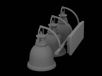 Wall Street Lamps 3D model