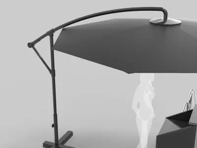 Valet Parking with Umbrella 2 3D model