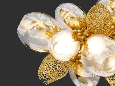 Chanceux Brushed Chandelier 3D model