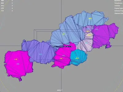 Bolu  Black Sea Region  Turkey map region geography political 3D model