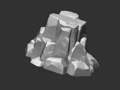 3D Mountain rock Zbrush sculpt 3D model