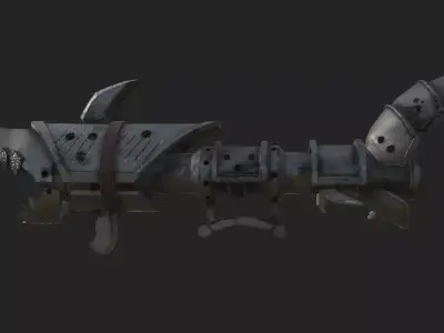 Retro Shark Blaster - Low Poly Stylized Weapon Game Ready Low-poly 3D model