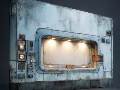 scifi walls set 1 - 50 items 3D model