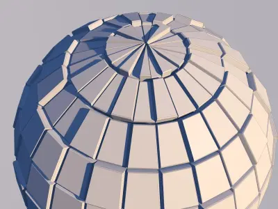 Sci Fi Sphere Shape Triangle Low-poly 3D model 2019 3D model