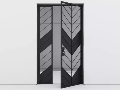Aluminium door 25 3D model