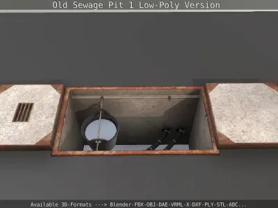 Old Sewage Pit 1 Low-Poly Version Low-poly 3D model