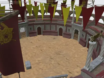 Amphitheater Low-poly 3D model