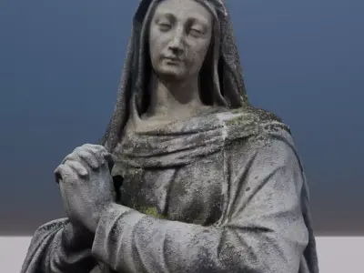 france monumental heritage  statue lowpoly obj mtl Low-poly 3D model