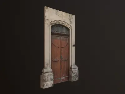 Medieval Door 2 PBR  Low-poly 3D model