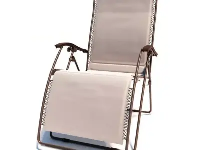 Outdoor Folding Deck Chair 3D model