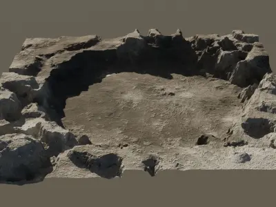 Crater 3D model 8K 3D model