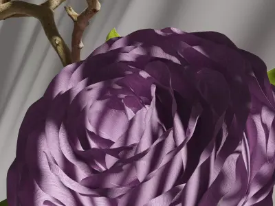 Blooming Rose Animation 3D model