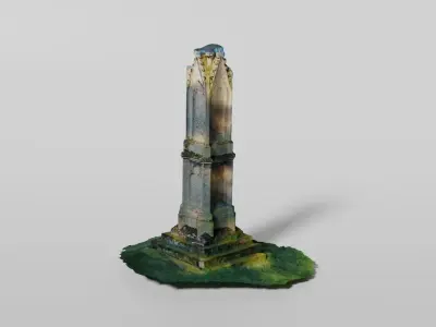 Old grave monument 3D model