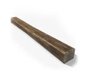 Square Wood Log Low-poly 3D model