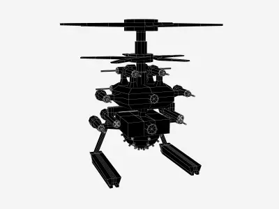 Cartoon Wepon Drone V2 001 Low-poly 3D model