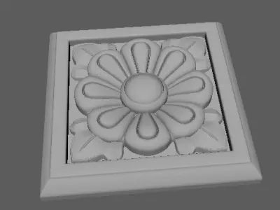 rosette flower 3D model 11