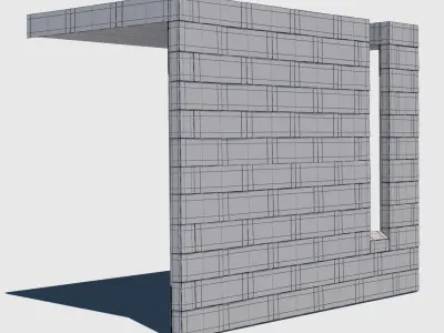 Metal Tiled Wall 3D model