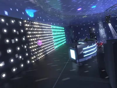 Night Club props - Unity Low-poly 3D model