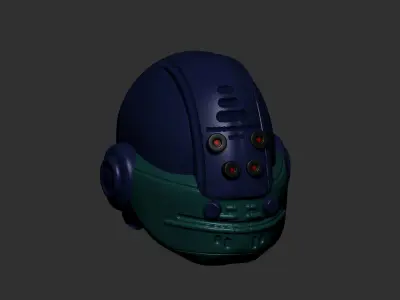 helmet high poly sculpt 3d printable ver 7 3D model 3D model 139