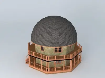 Mushroom House Free 3D model