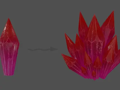 Stylized Crystal Low-poly 3D model