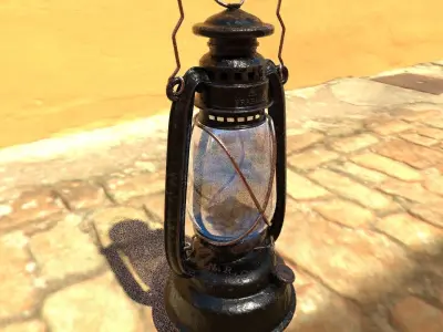 lantern old lamp 3D model