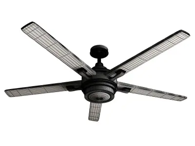 Pottery barn Benito Ceiling Fan Bronze 3D model