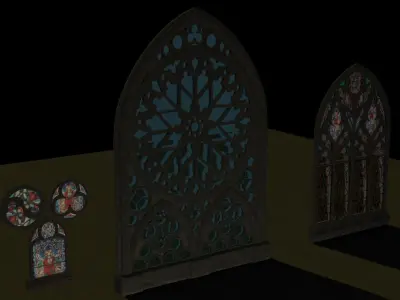 Stained  Glass Windows 3D model