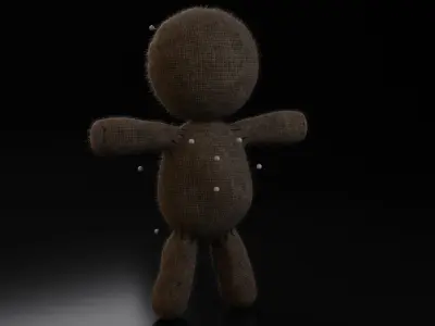 Voodoo Doll - Low Poly - Rigged Low-poly 3D model