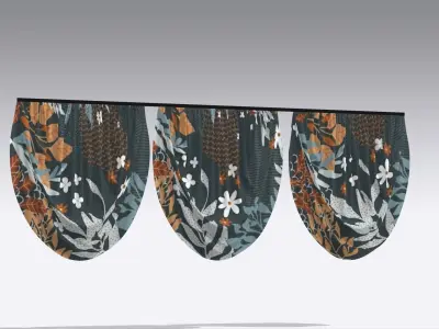 Curtain Low-poly 3D model