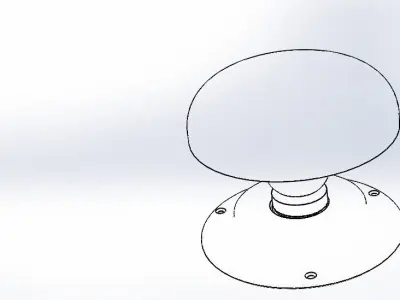 Door knob 3D print model