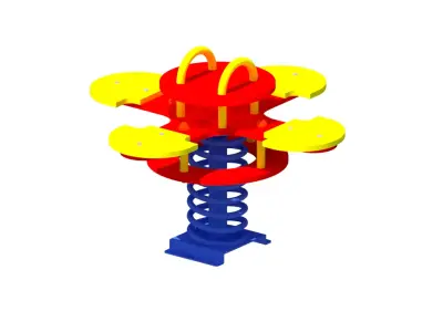 Outdoor kids playground jumping 3D model