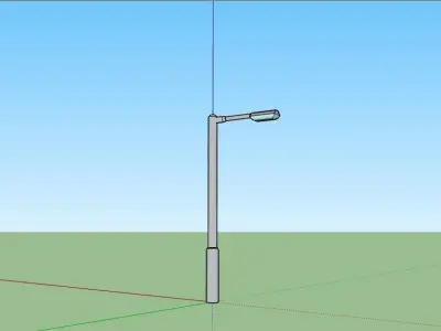 Basic Street Light - Lampost Low-poly 3D model