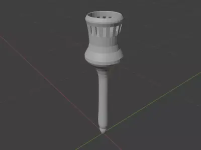 A Simple Torch Low-poly 3D model