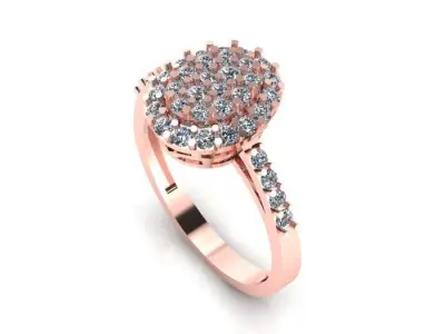 Wedding ring 3D print model 52