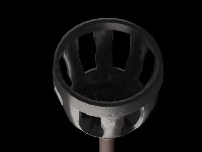 Torchs two lit torches Free 3D model