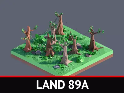 land 89A Low-poly 3D model