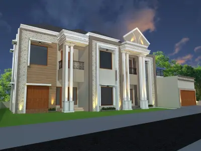 3D classic house 3D model