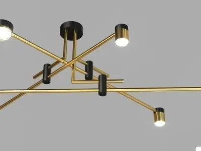 contemporary lustre black gold LJZ lighting Low-poly 3D model