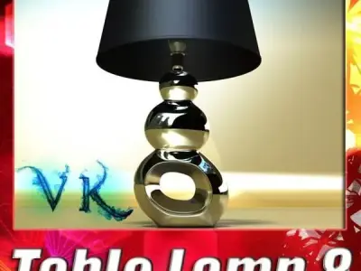 Modern Contempo Table Lamp 08 3D model