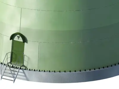 Wind Turbine Animated Riged Model Low-poly 3D model